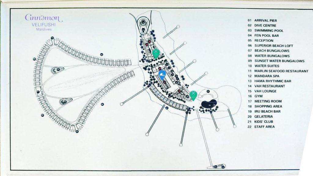 Cinnamon Velifushi Maldivas Mapa plano