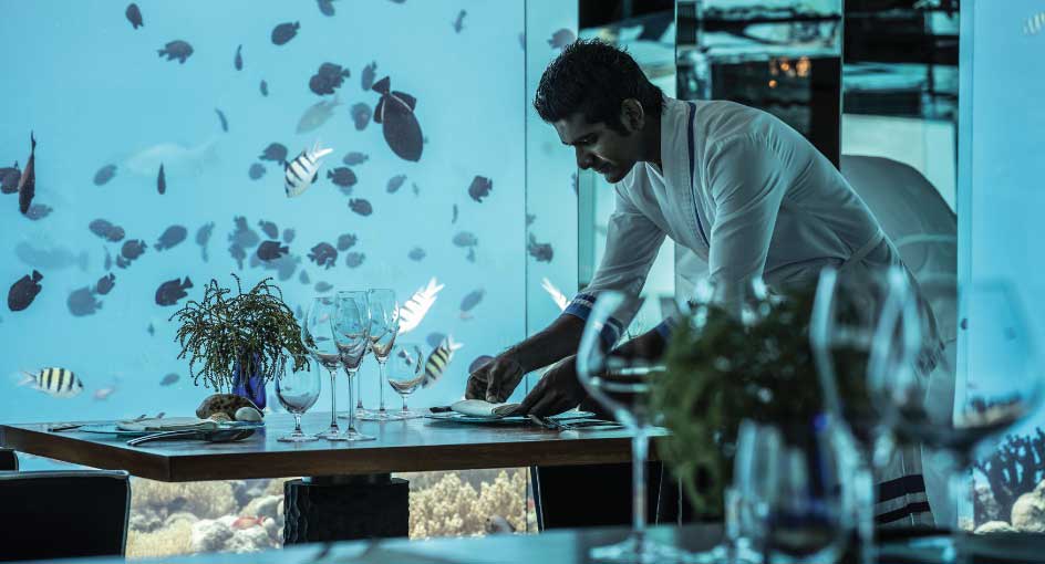 Restaurantes bajo el agua en Maldivas