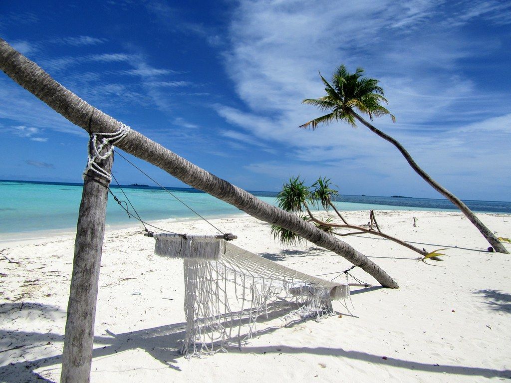 Playa en islas locales de maldivas